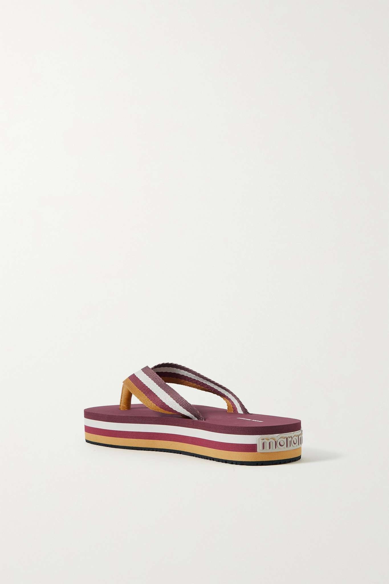 Tae striped canvas flip flops - 3