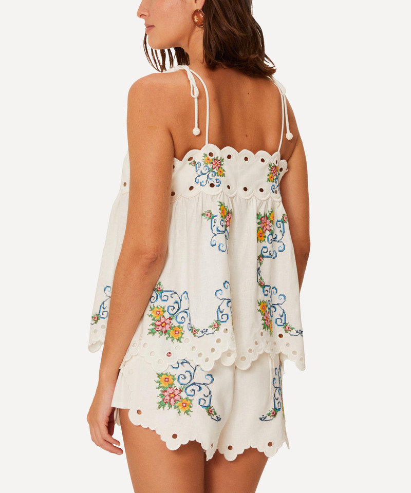 Off-White Grandmas Treasure Lacy Sleeveless Blouse 3