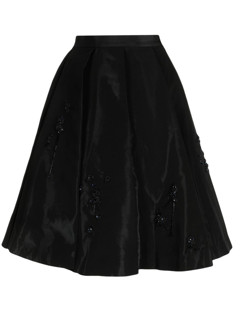 embroidered high-waisted skirt 1