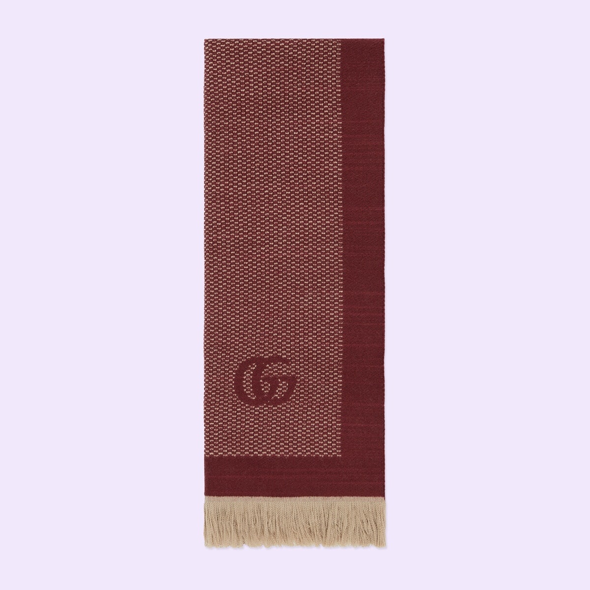 Double G cashmere scarf - 1