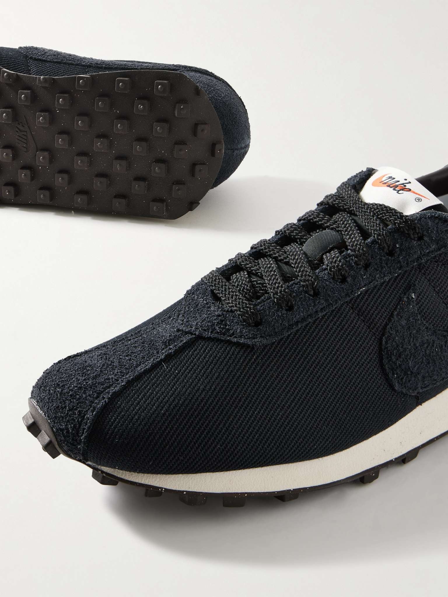 LD-1000 Suede-Trimmed Twill Sneakers - 4
