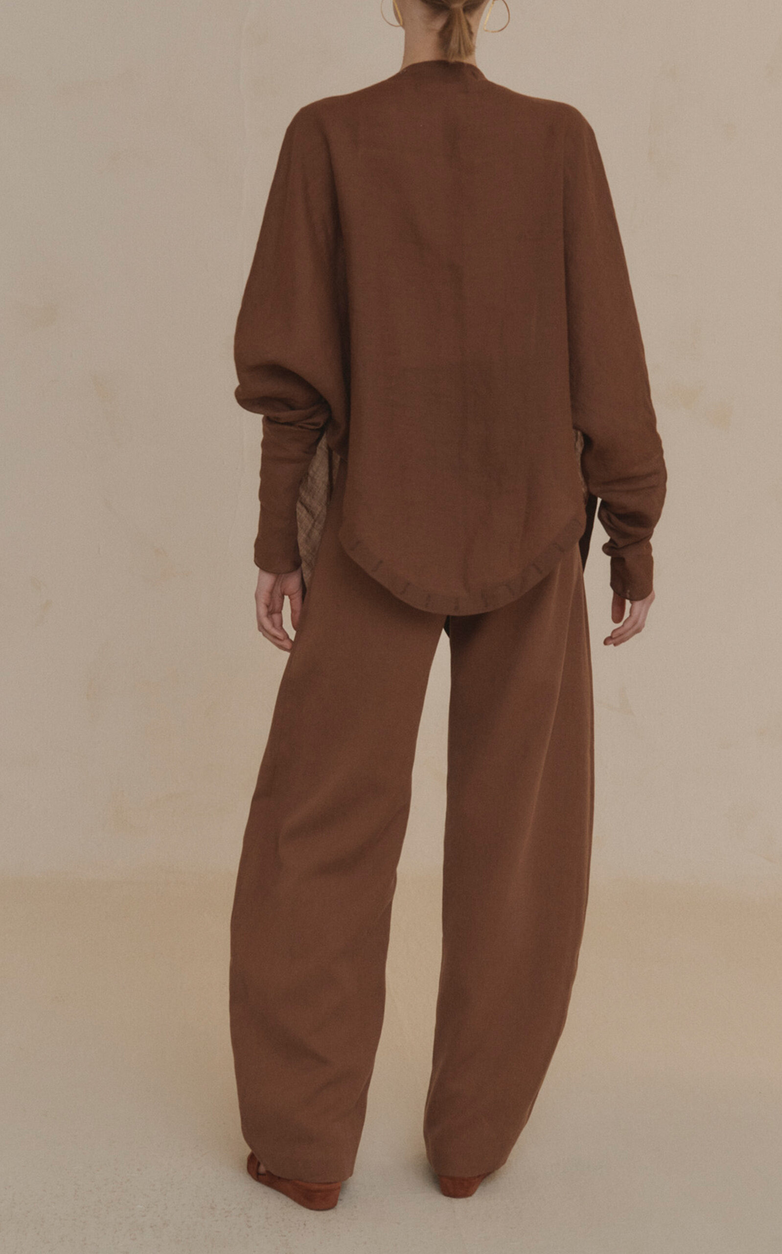 Piano Relaxed Button-Down Shirt brown - 6