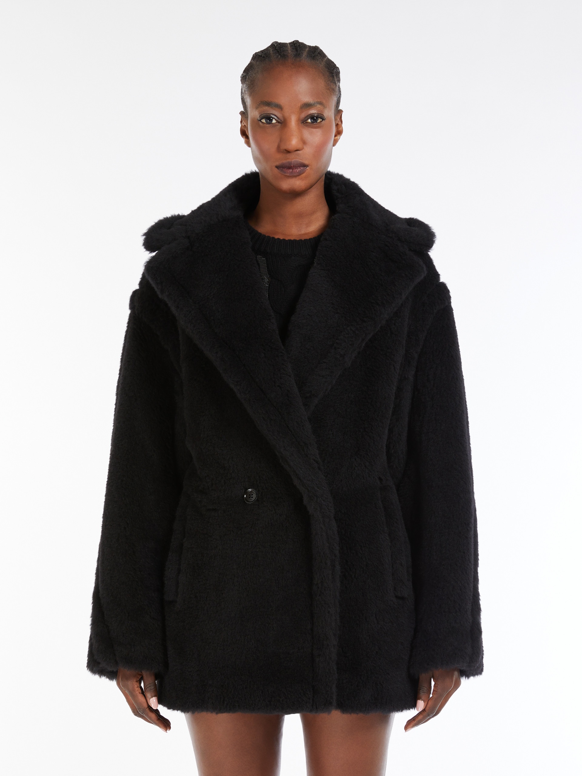 FUXIA Short Teddy Bear Icon Coat in alpaca and wool - 3