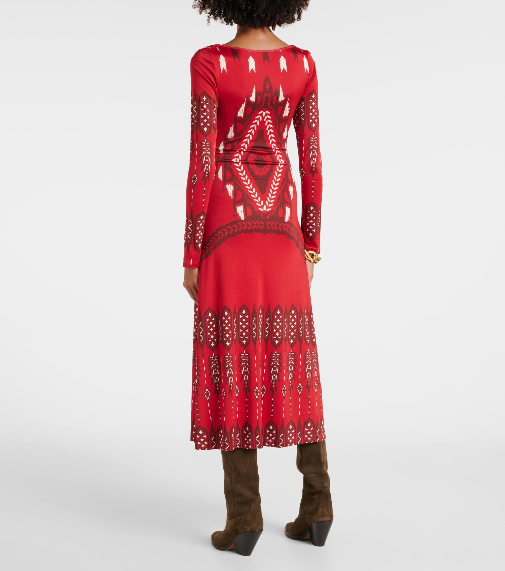 Printed jersey maxi dress - 3