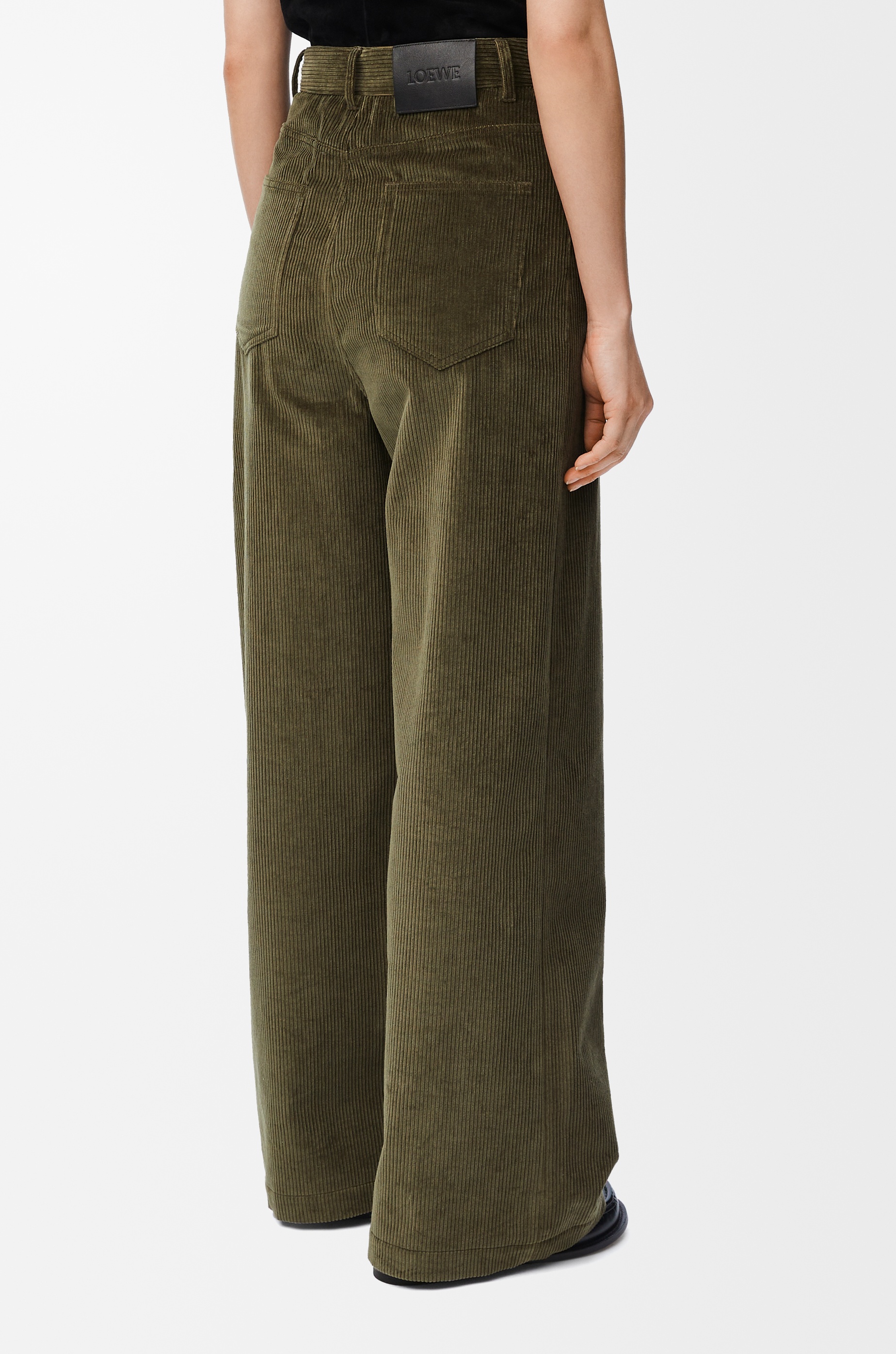 High waisted trousers in cotton and cashmere - 4