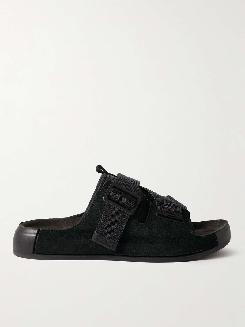 Suede and Mesh Sandals 1