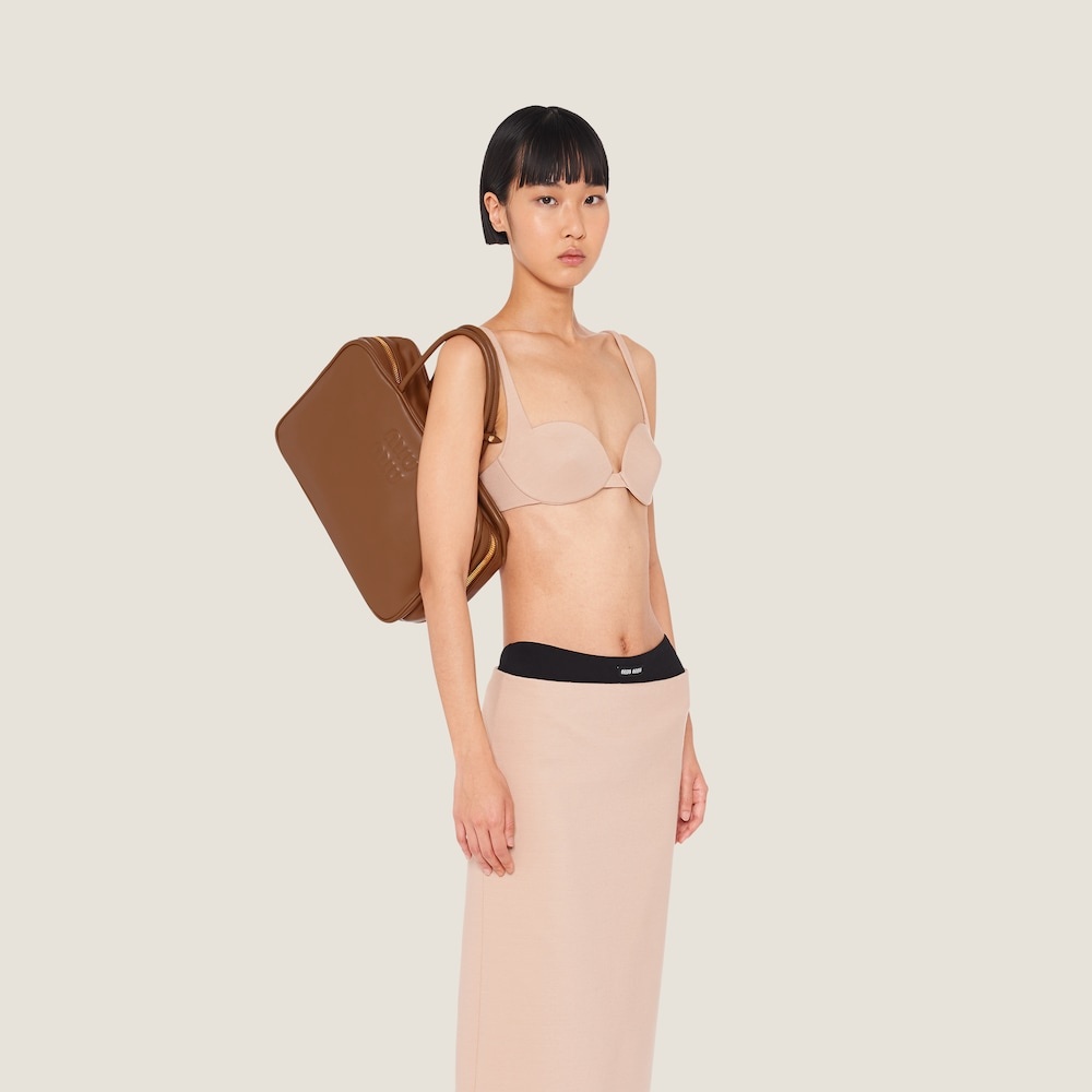 Leather top-handle bag - 1