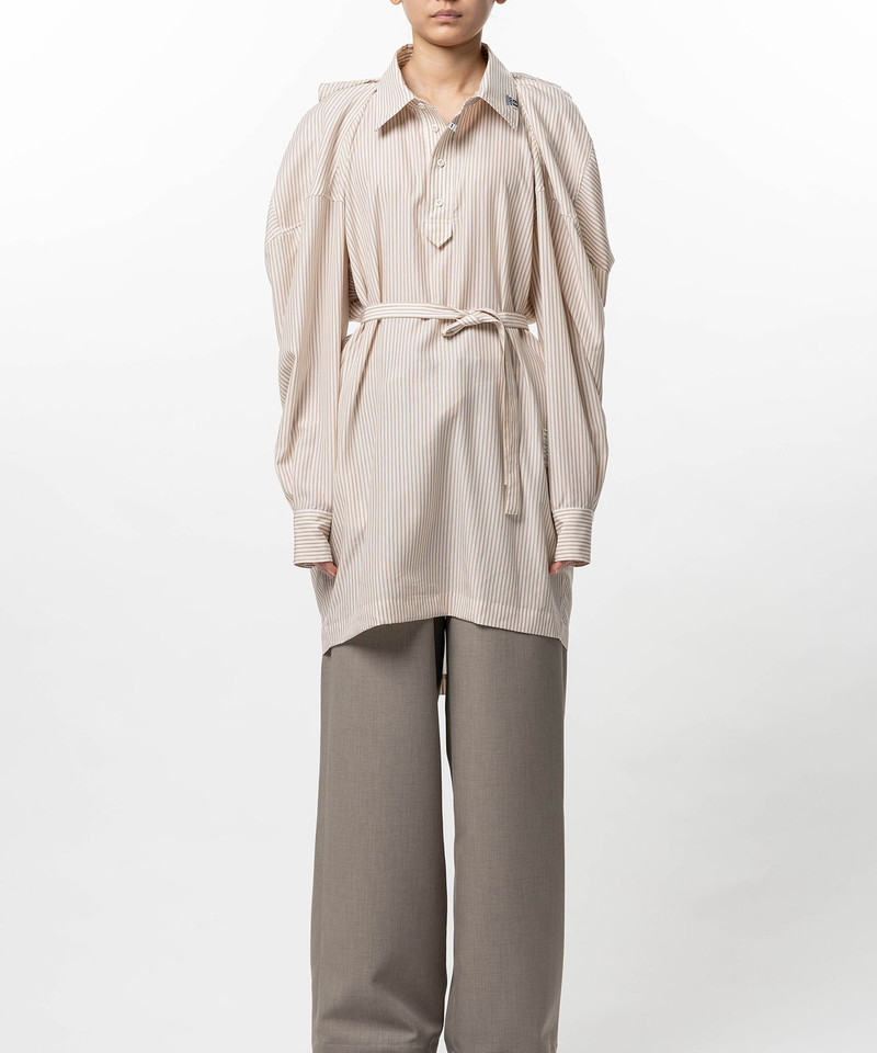 Maison MIHARAYASUHIRO Vest Combined Stripe Shirt Dress outlook