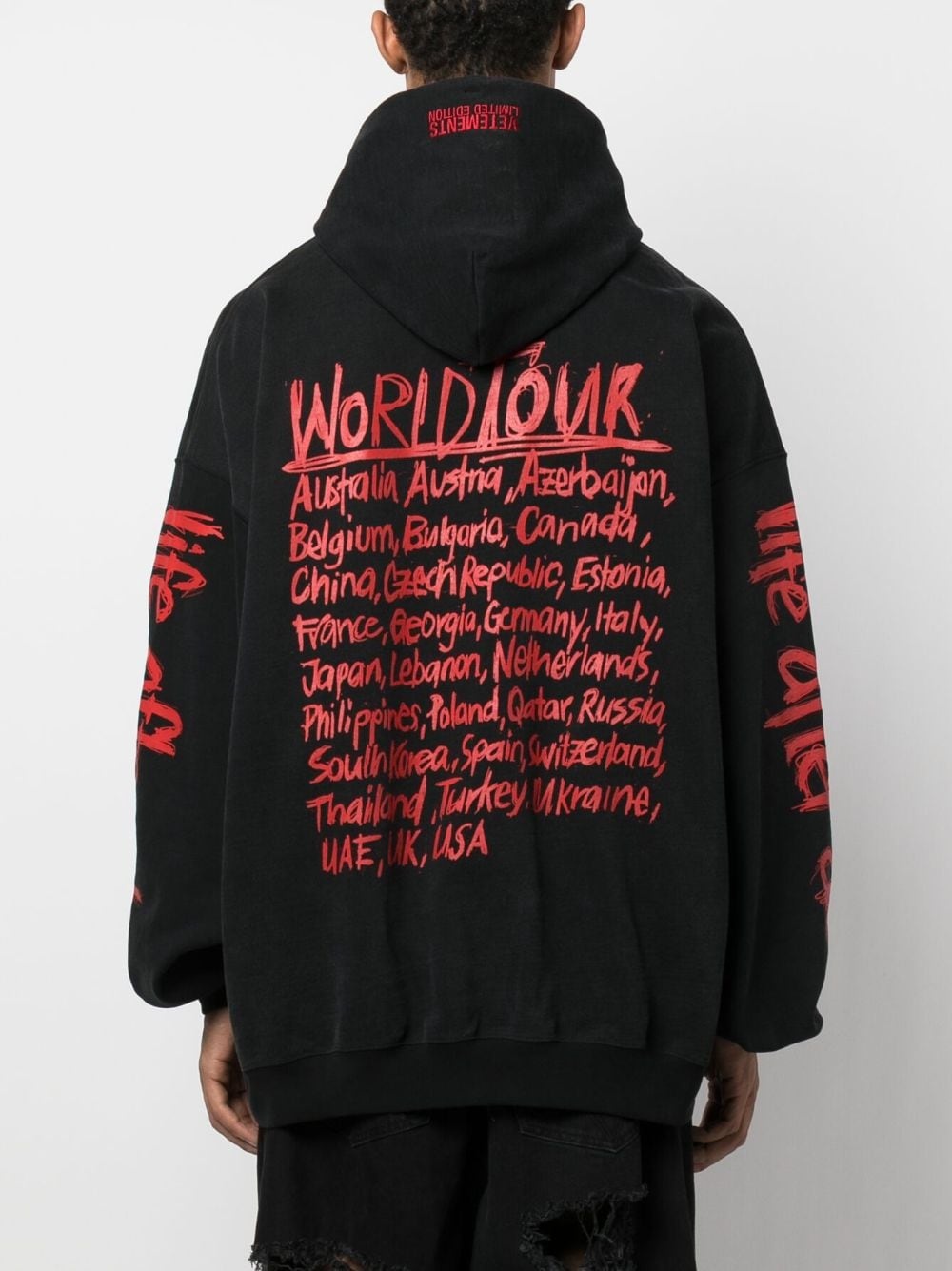 logo-print cotton hoodie - 5