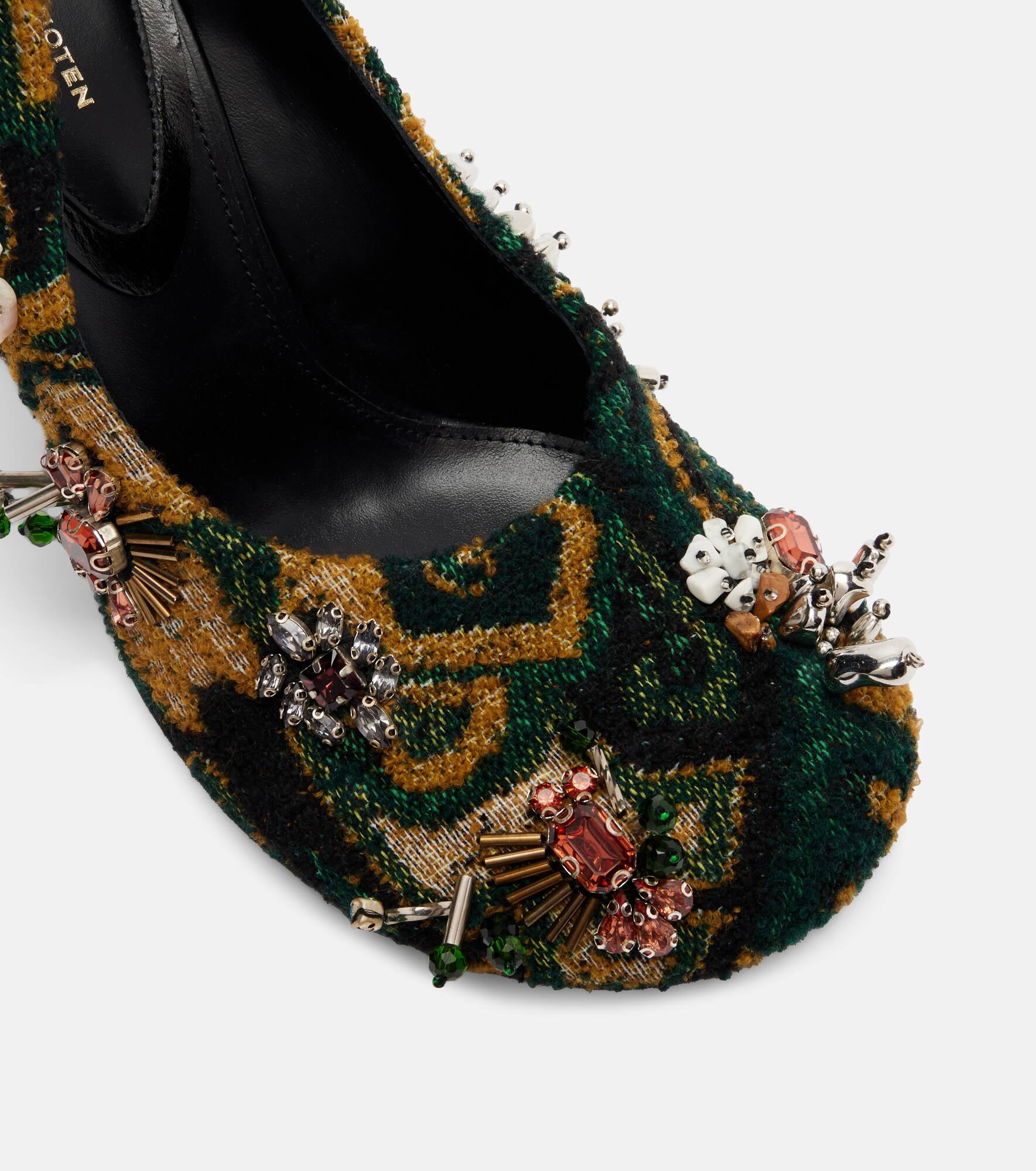 Embellished jacquard pumps - 5