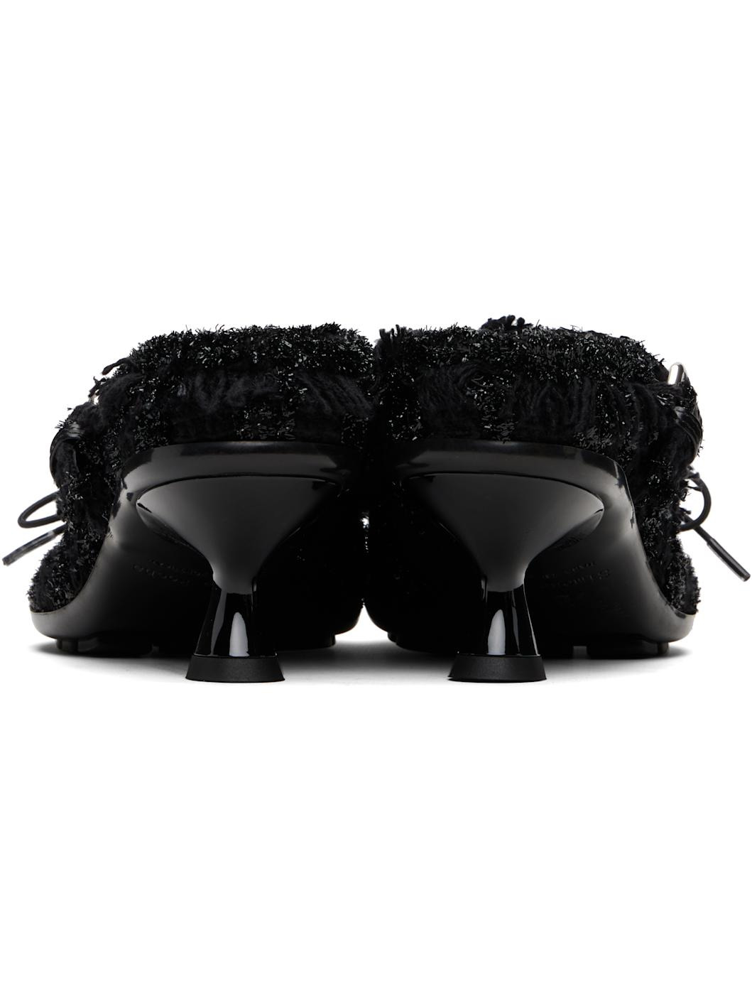 Black Grip Mule Heels - 2