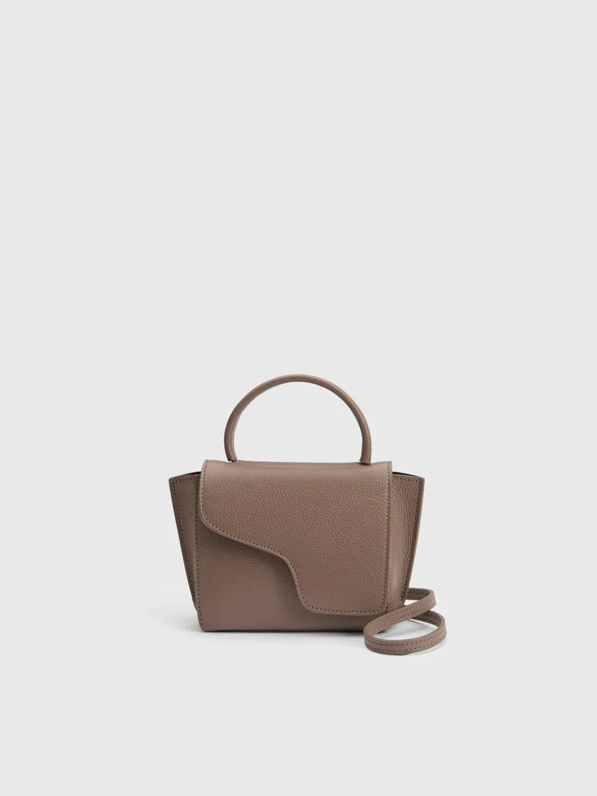 Montalcino Tahini Grained Leather Mini handbag - 1