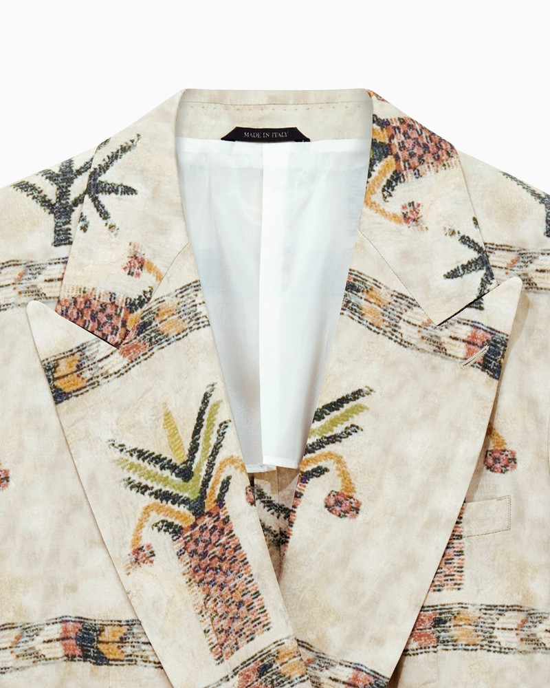 GIORGIO ARMANI LYOCELL AND SILK DOUBLE-BREASTED JACKET WITH PRINT outlook