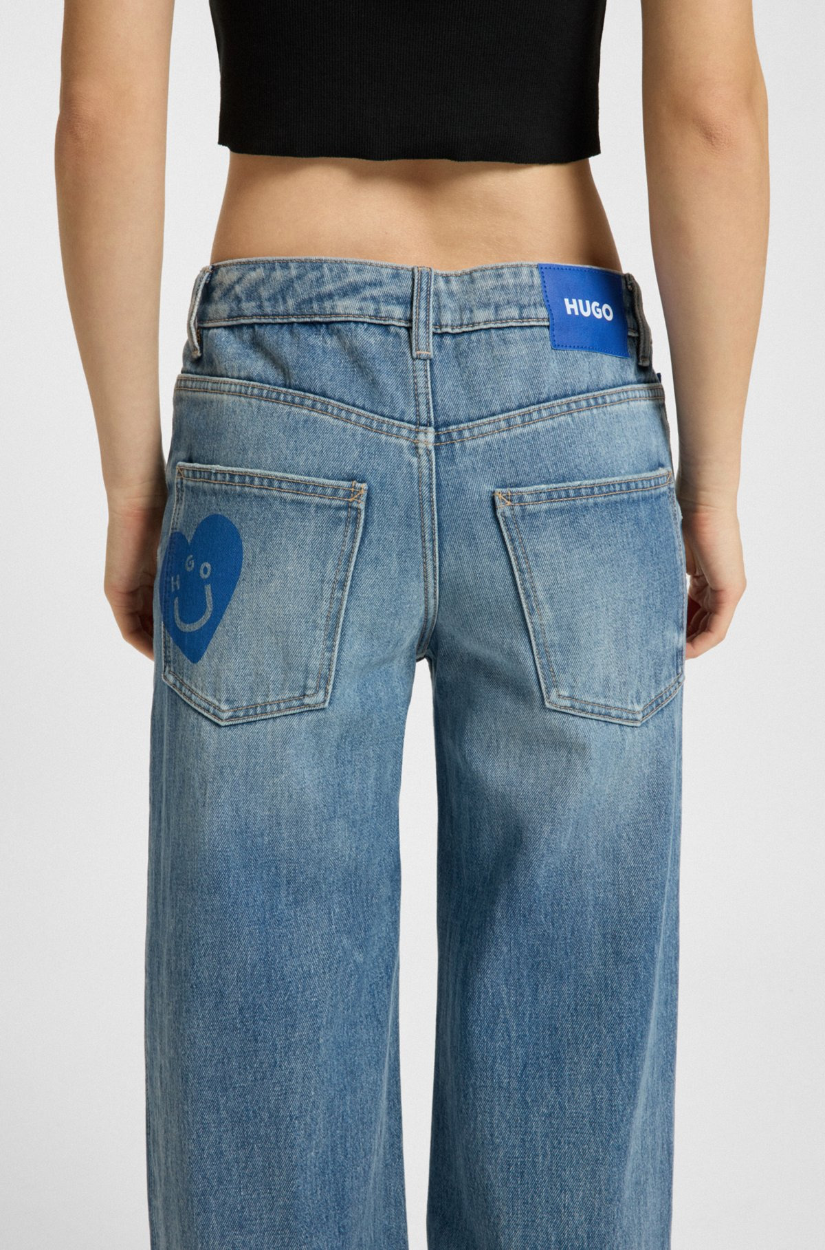BAGGY-FIT JEANS IN BLUE RIGID DENIM - 5