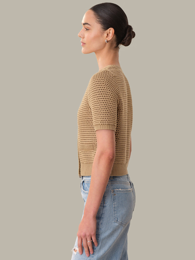 525 america Celine: Cotton Cropped Pointelle Cardigan outlook