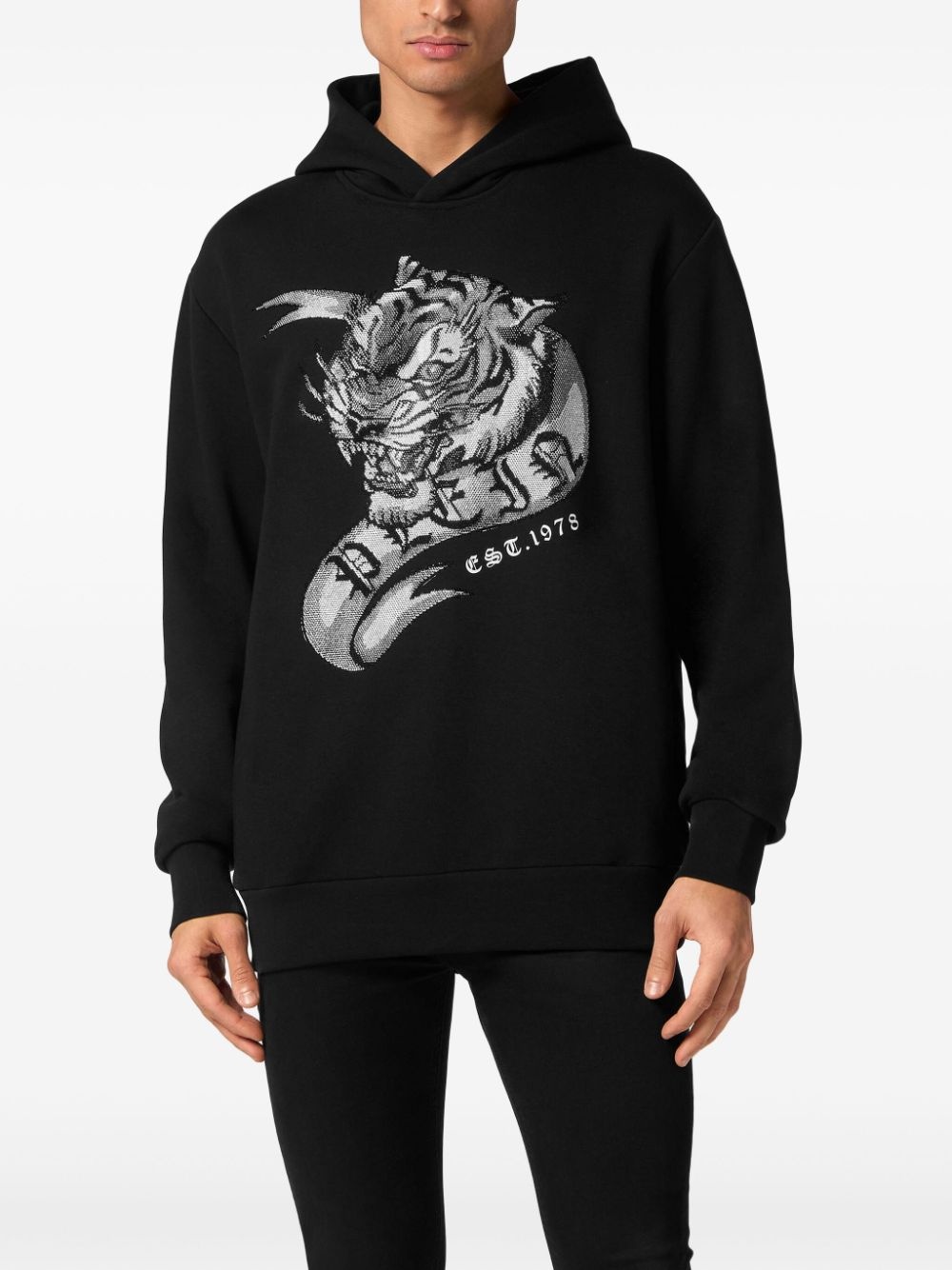 Crystal Tattoo crystal-embellished hoodie - 2