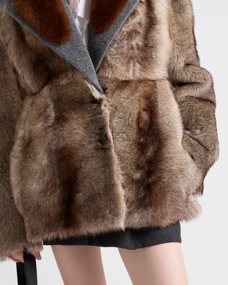 Shearling and cloth coat 6