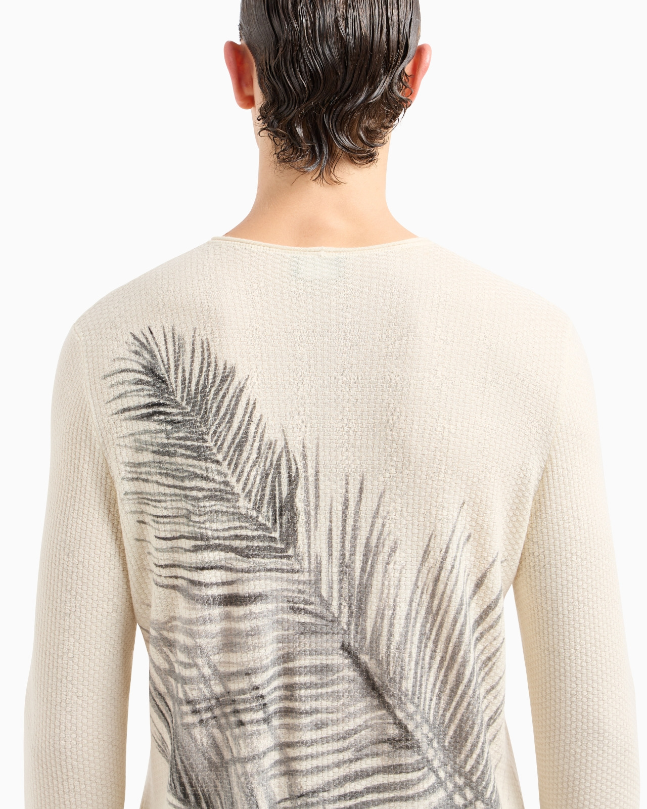 CREW-NECK JUMPER IN CASHMERE AND SILK - 5