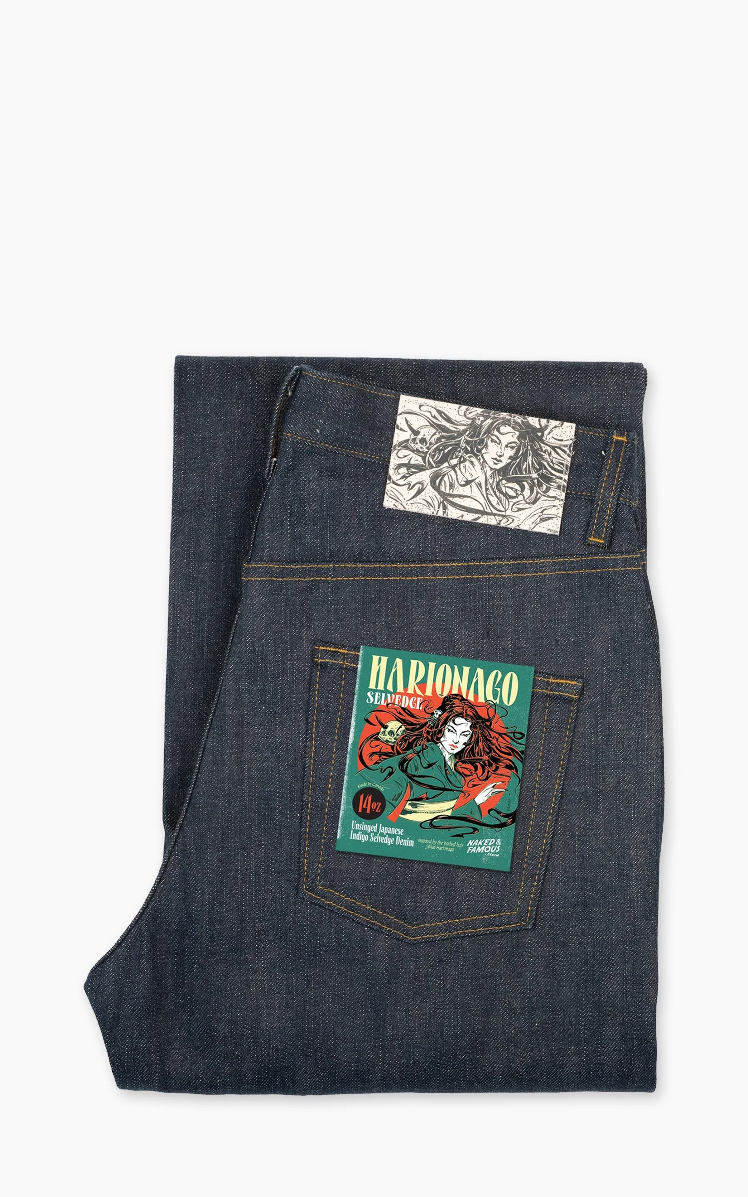 NAKED & FAMOUS DENIM STRONG GUY HARIONAGO SELVEDGE INDIGO 14OZ - 1