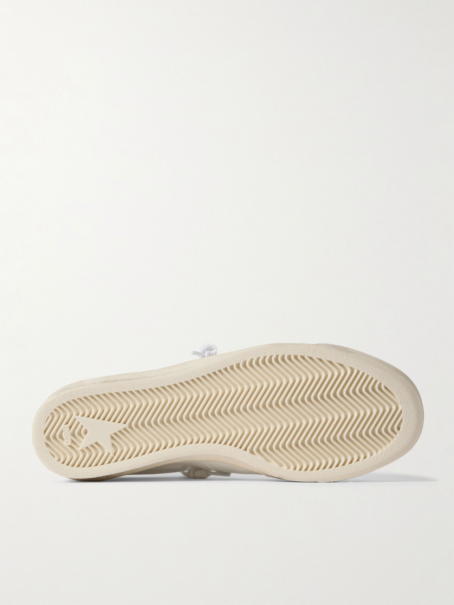 Matchstar Distressed Leather Sneakers White - 3