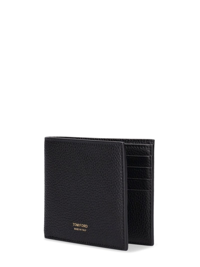 Soft grain leather wallet w/logo - 2