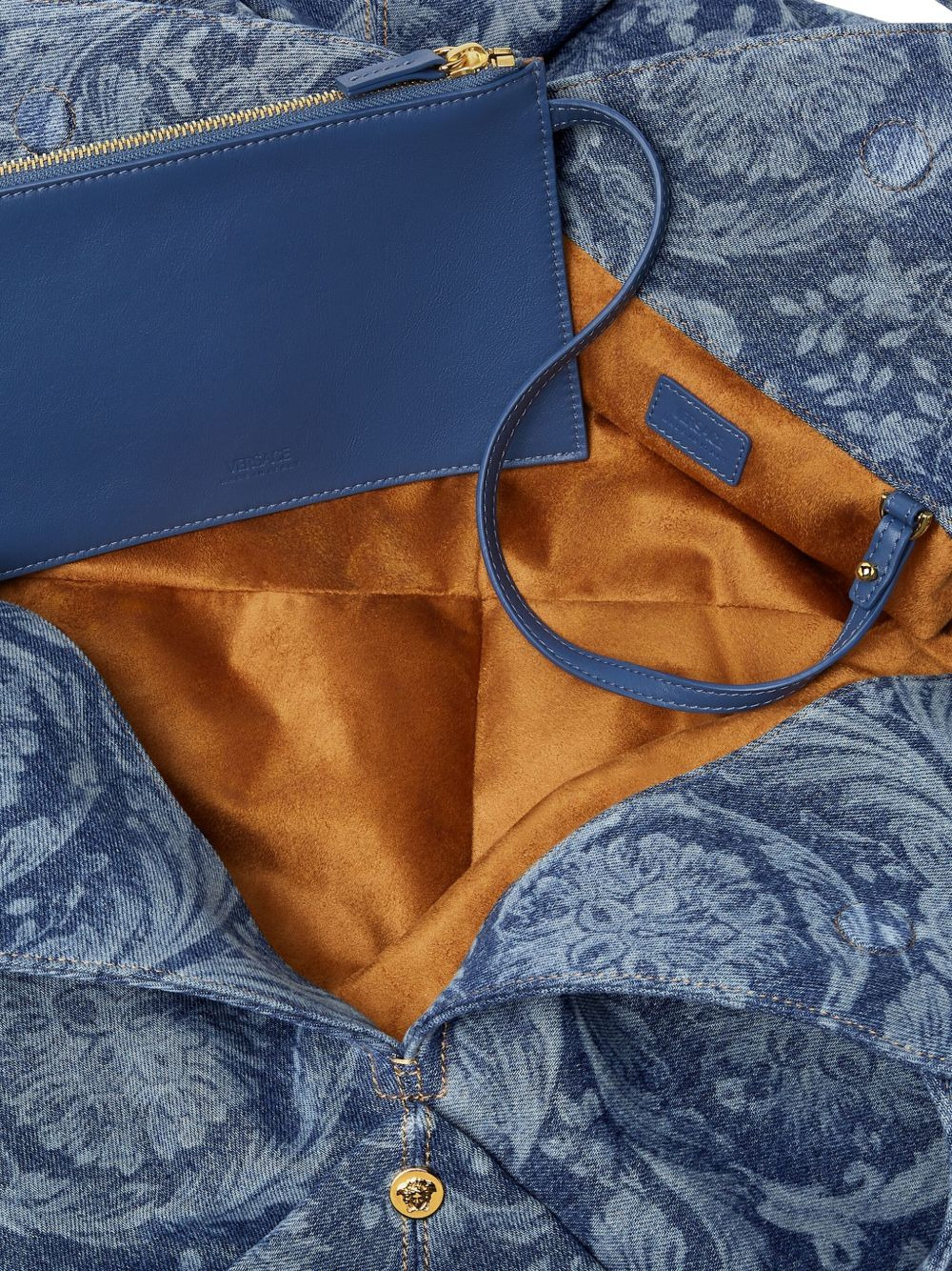 Barocco-print tote bag - 5