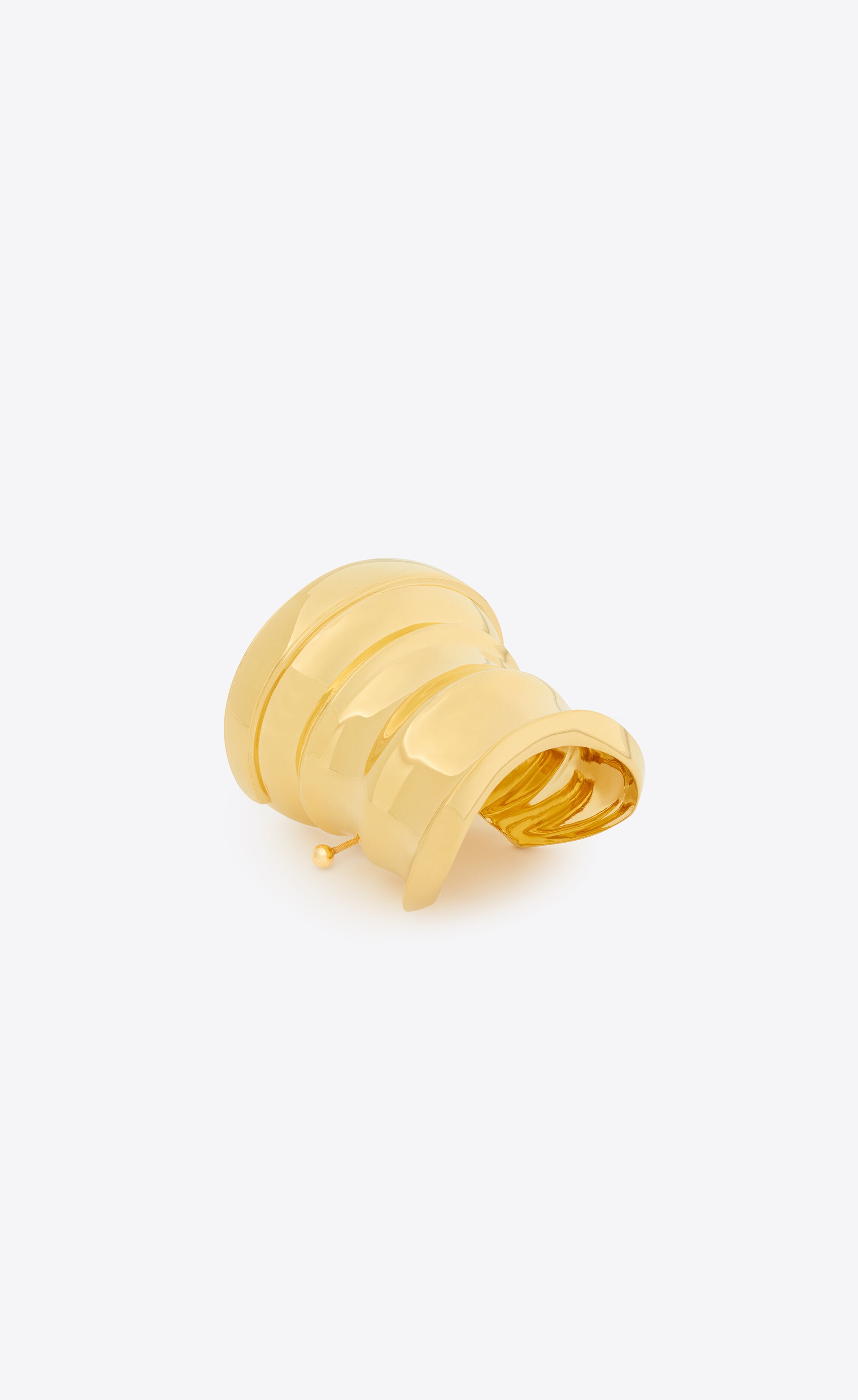 organic bumpy scarf ring in metal - 1
