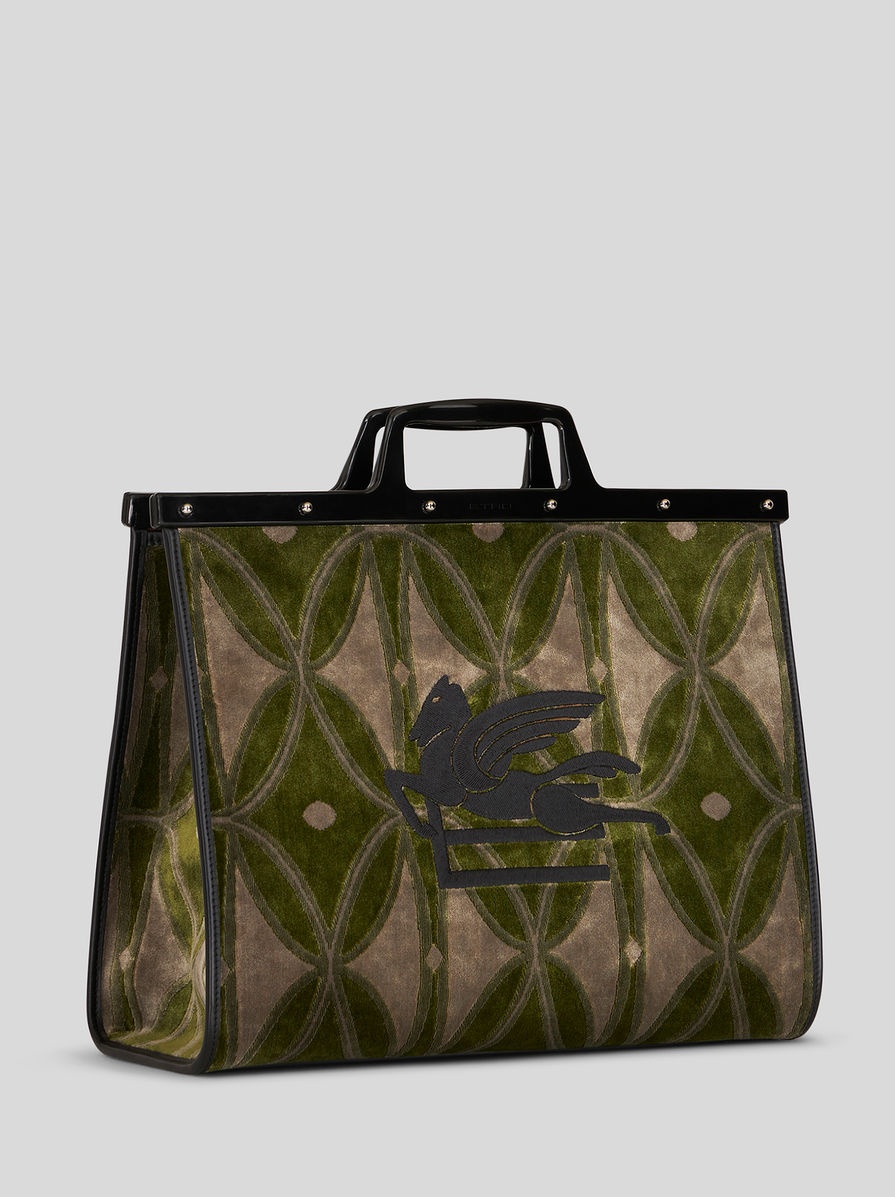 LARGE JACQUARD LOVE TROTTER BAG - 5