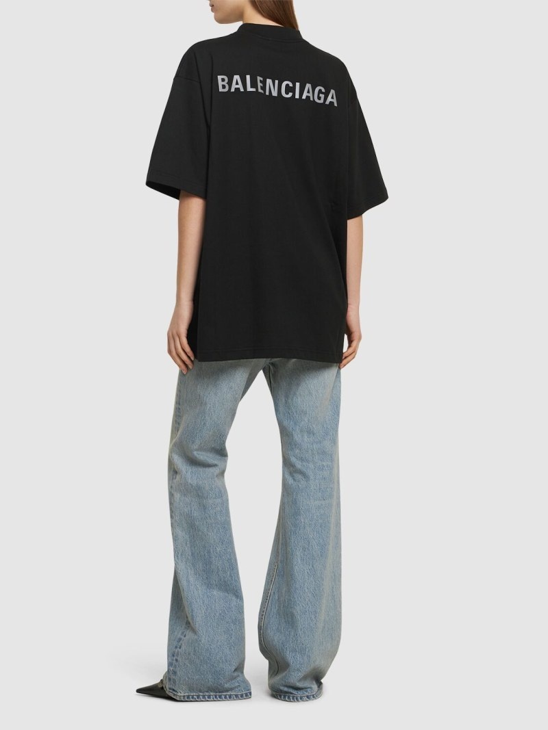 Reflective logo cotton t-shirt - 2