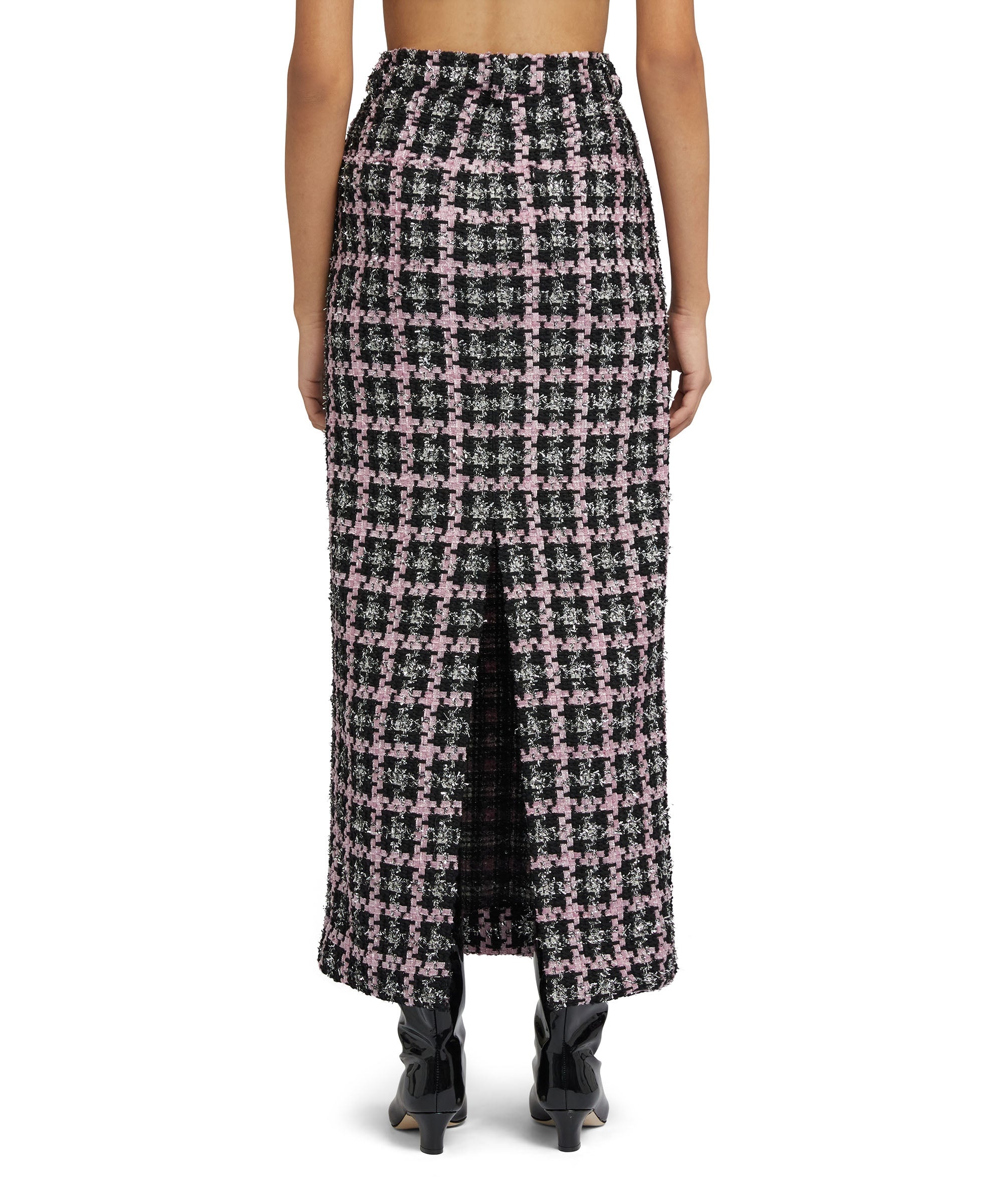 Midi skirt with "Lurex Check Tweed" motif - 3