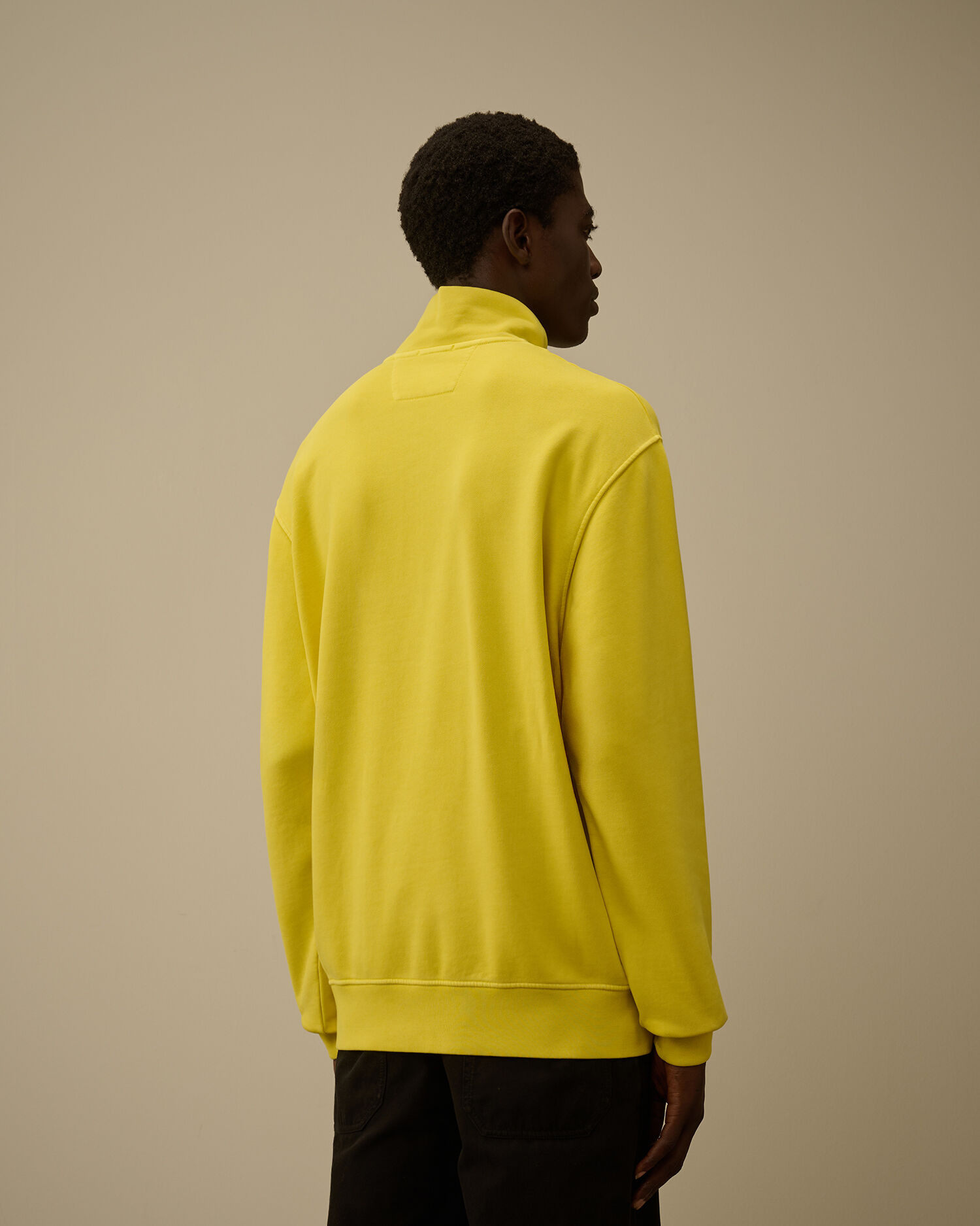 Brushed and Emerized Diagonal Fleece Half Zip Sweatshirt - 4