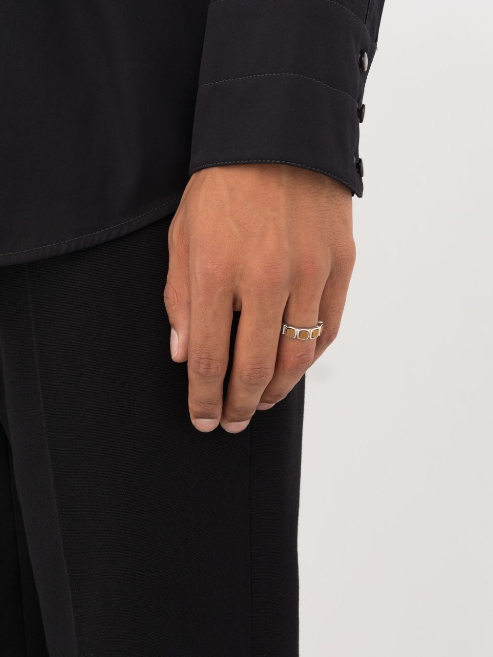 sterling silver cushion tiger eye ring - 2