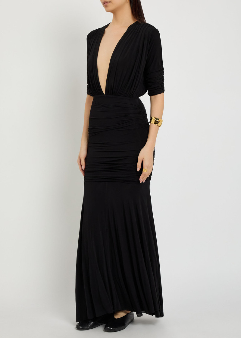 TOVE Tove Yana Ruched Stretch-jersey Maxi Dress outlook
