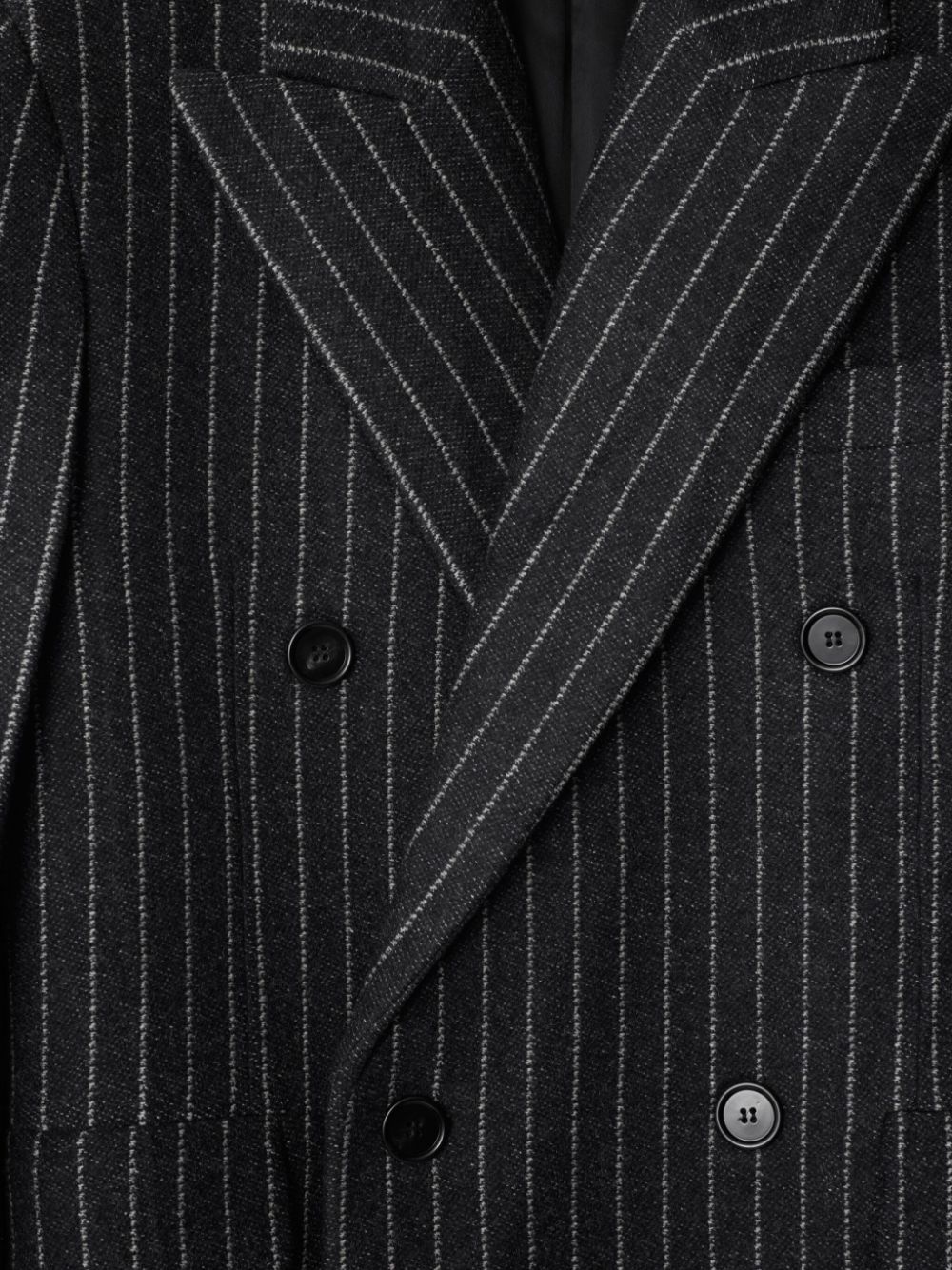 pinstripe double-breasted blazer - 3