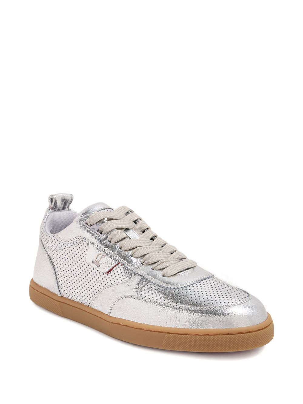 perforated leather trainers - 2