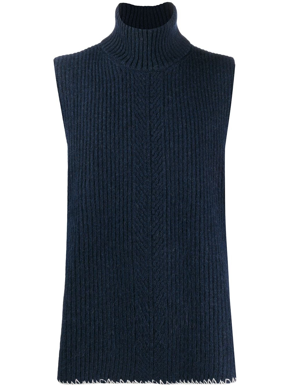 sleeveless knitted jumper - 1