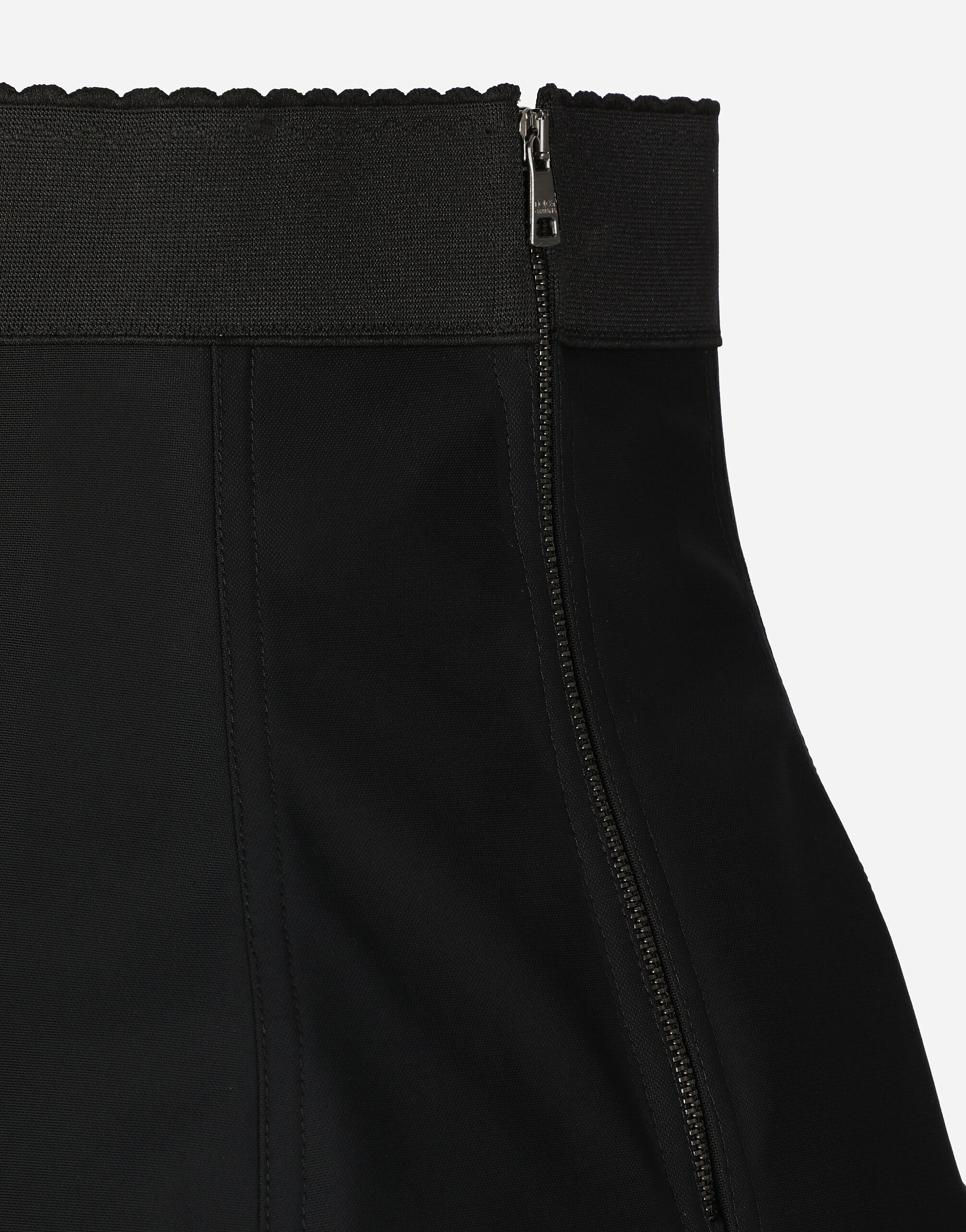 Marquisette and lace miniskirt with corset details - 3