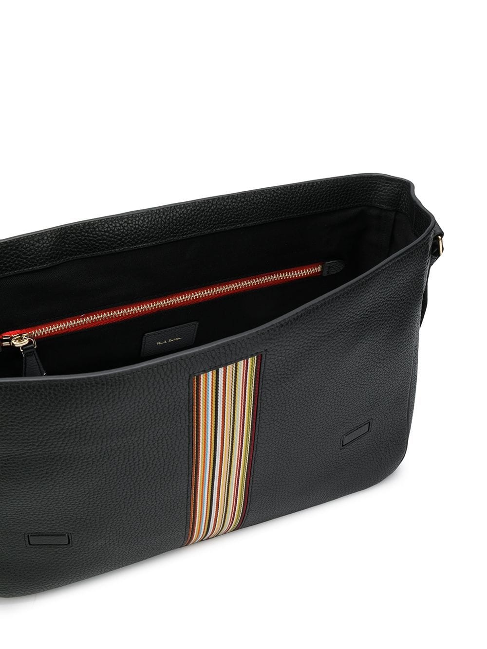 stripe panel messenger bag - 5