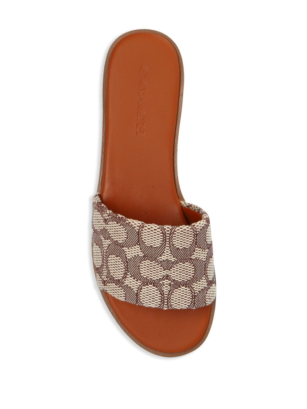 monogram-print leather sandals - 4