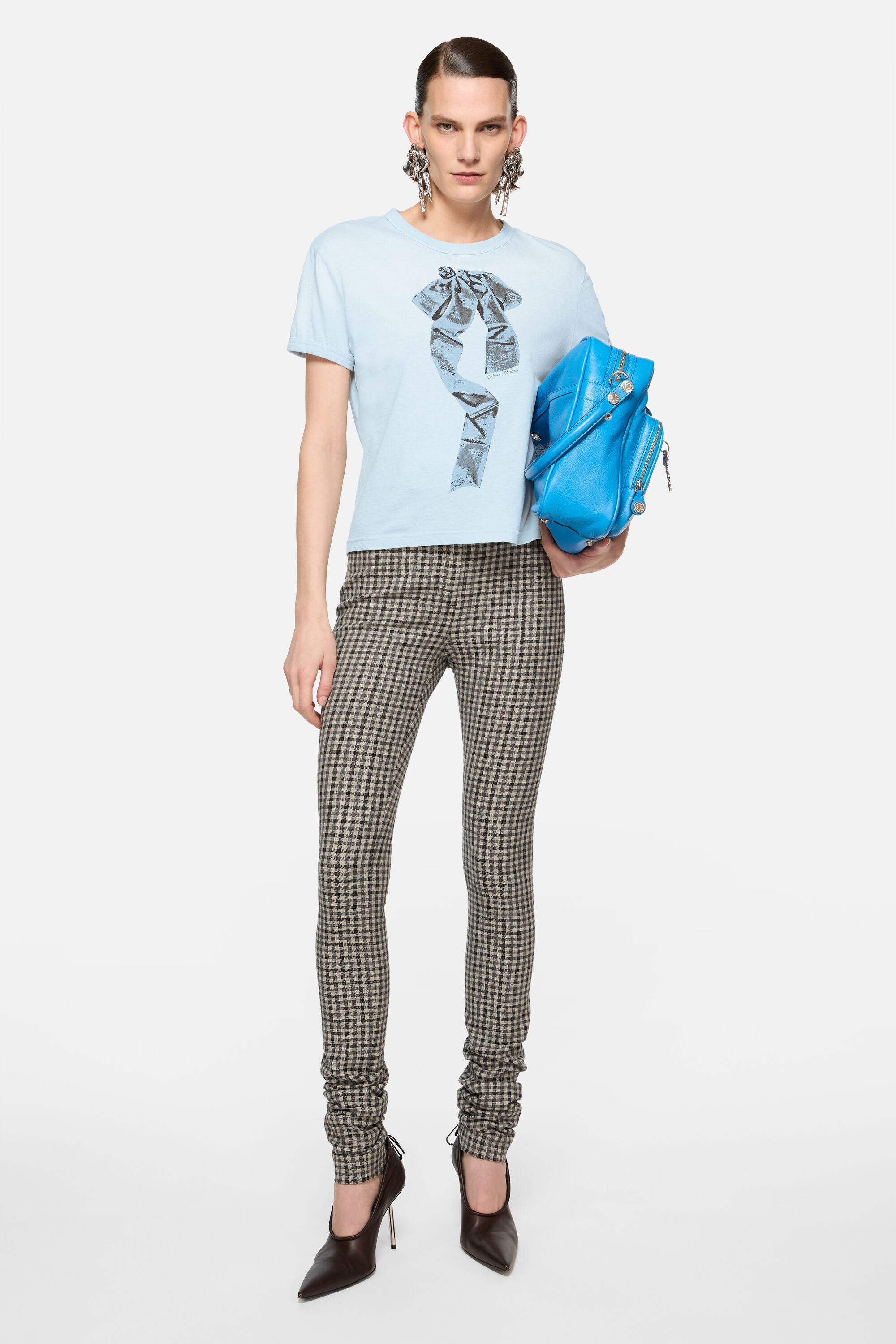 Print t-shirt - fitted - Light blue - 2