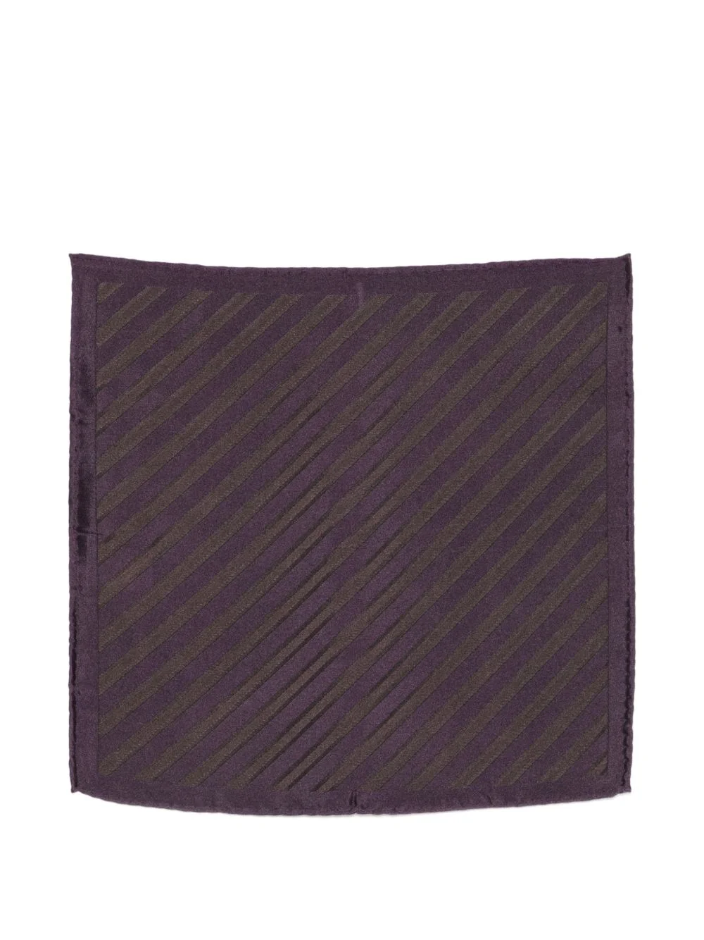 Regimental stripe silk pocket square - 1