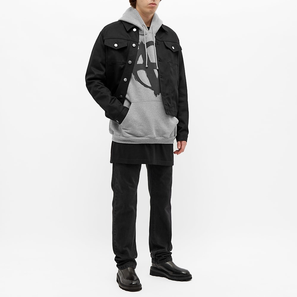 VETEMENTS Oversized Anarchy Gothic Logo Hoody - 6