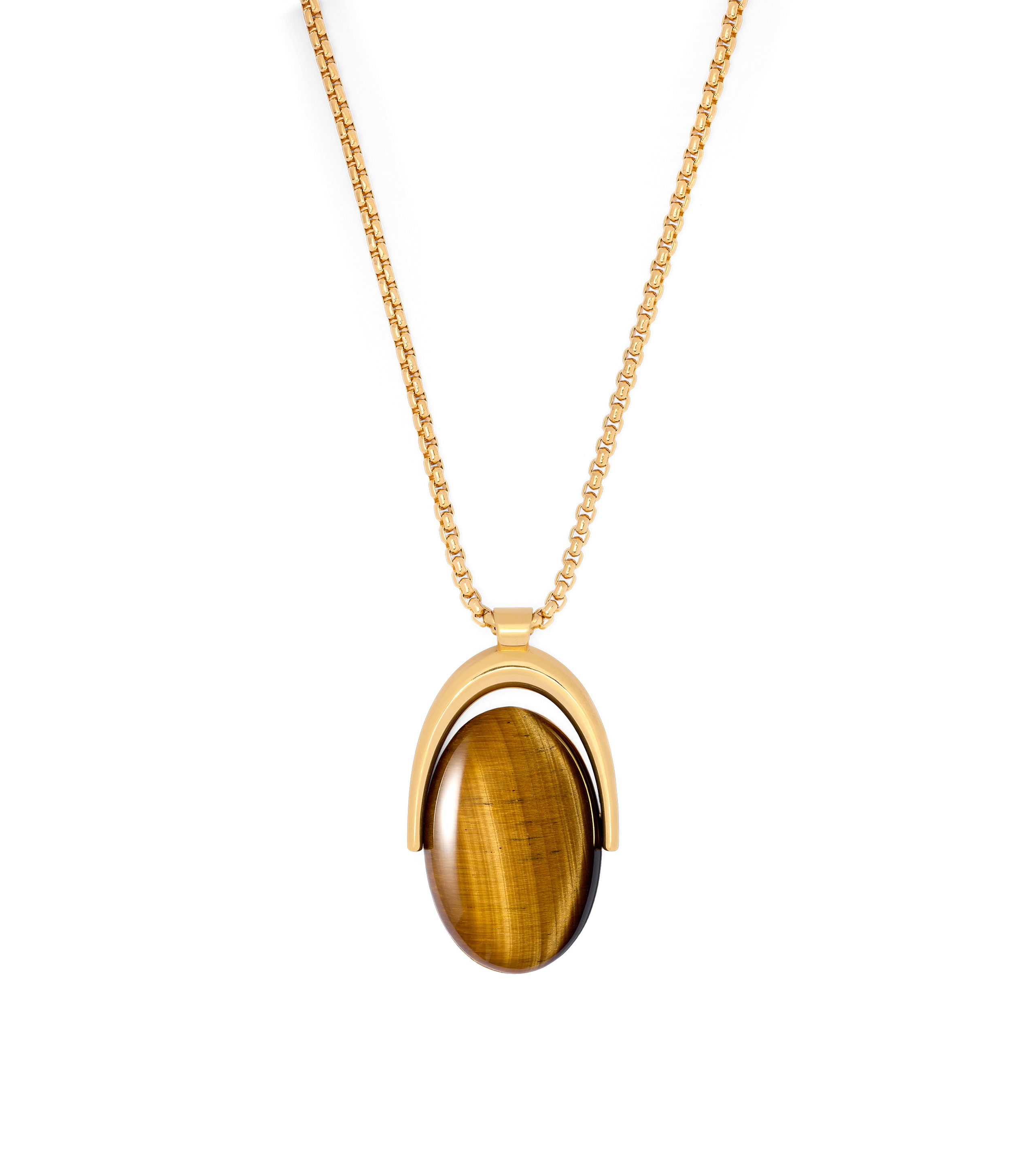 BRASS AND TIGER EYE ANGELICA NECKLACE - 2