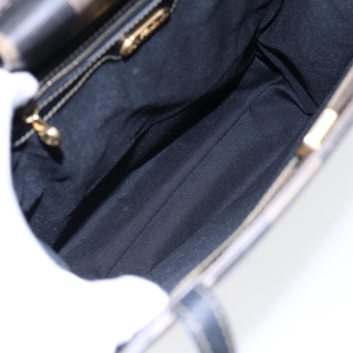 FENDI Pecan Canvas Tote Bag Brown Black Gold - 15