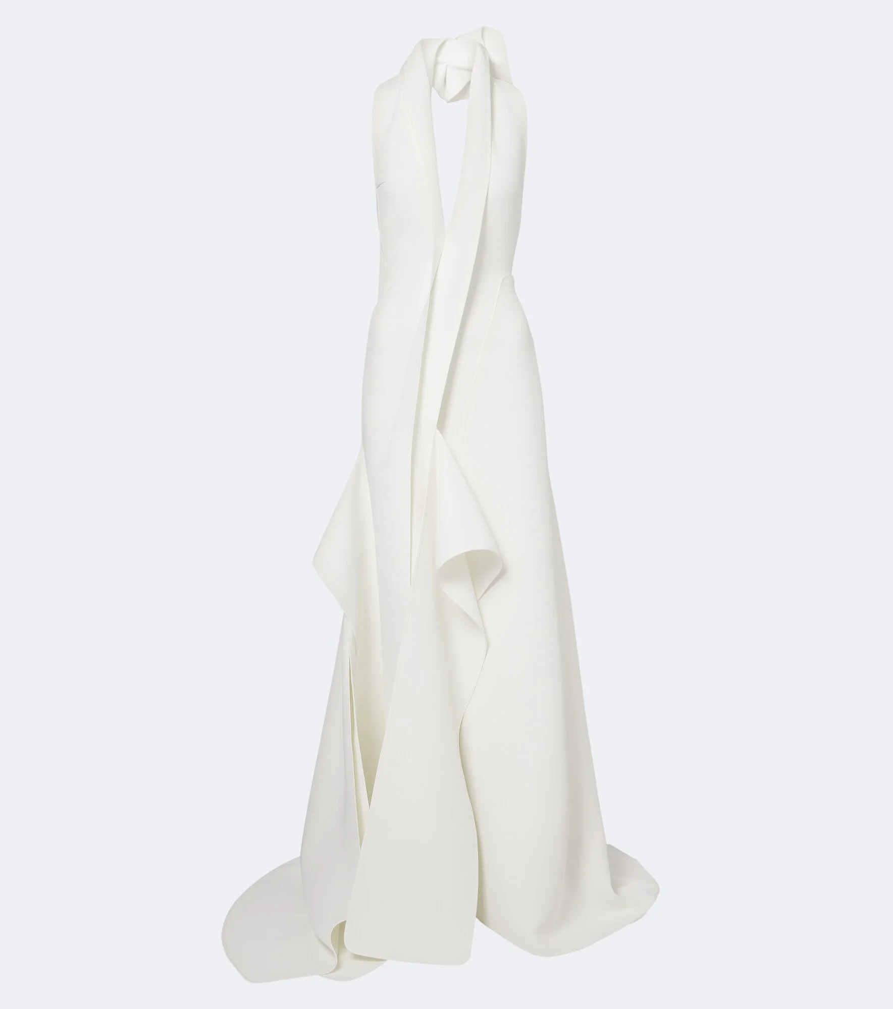 Allude asymmetric halterneck jersey gown - 1