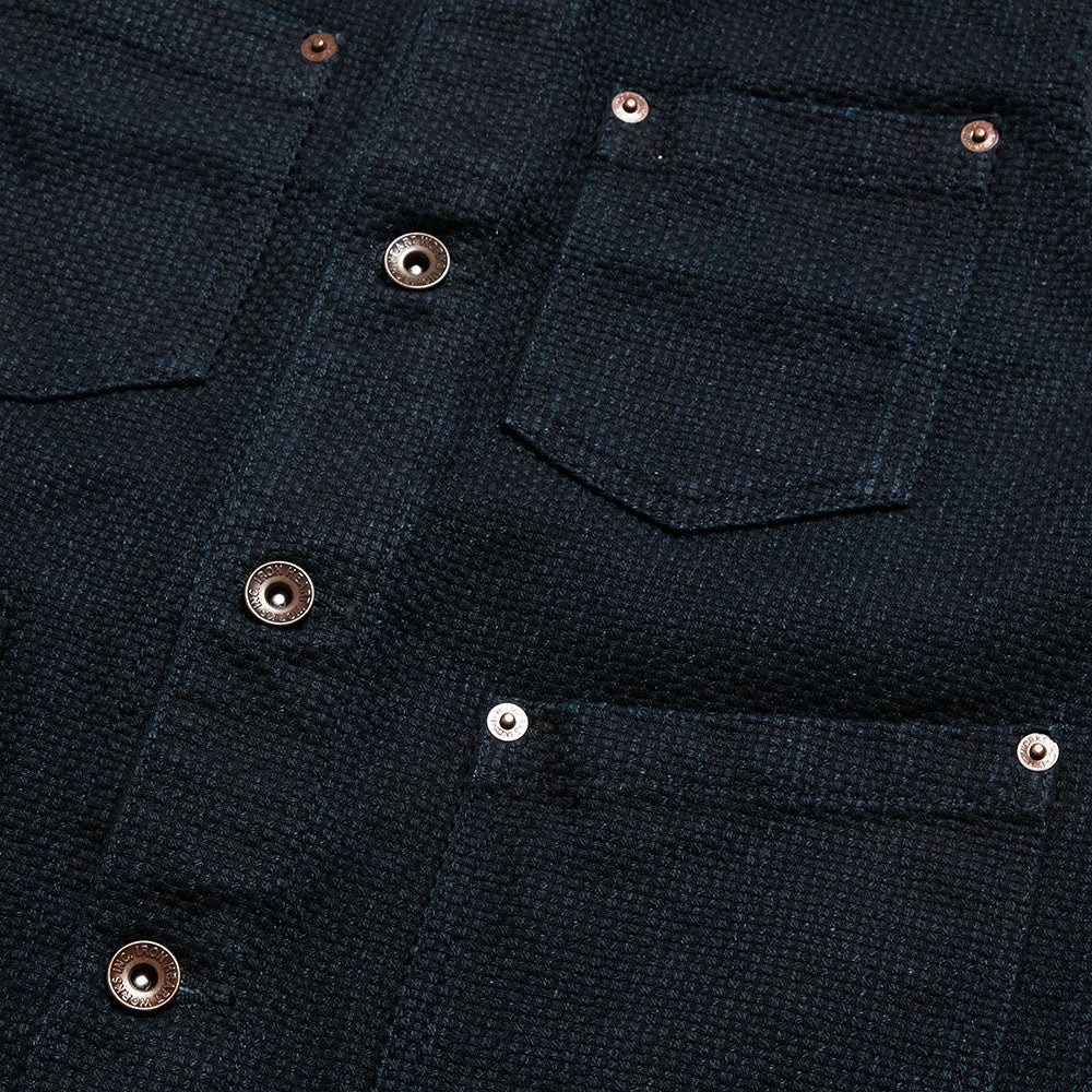 14oz INDIGO DOBBY WORK VEST - IHV-50 - 4