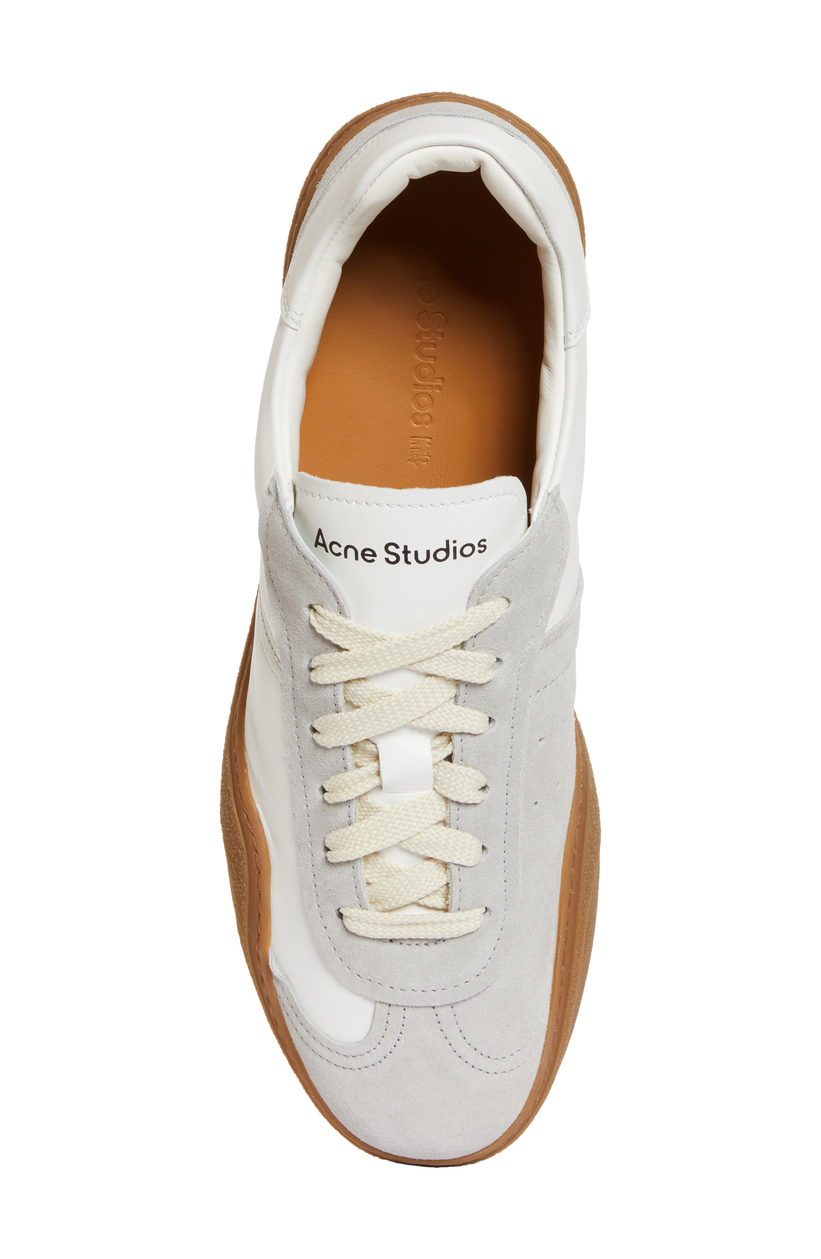 Acne Studios Low Top Sneaker in White/brown at Nordstrom - 5