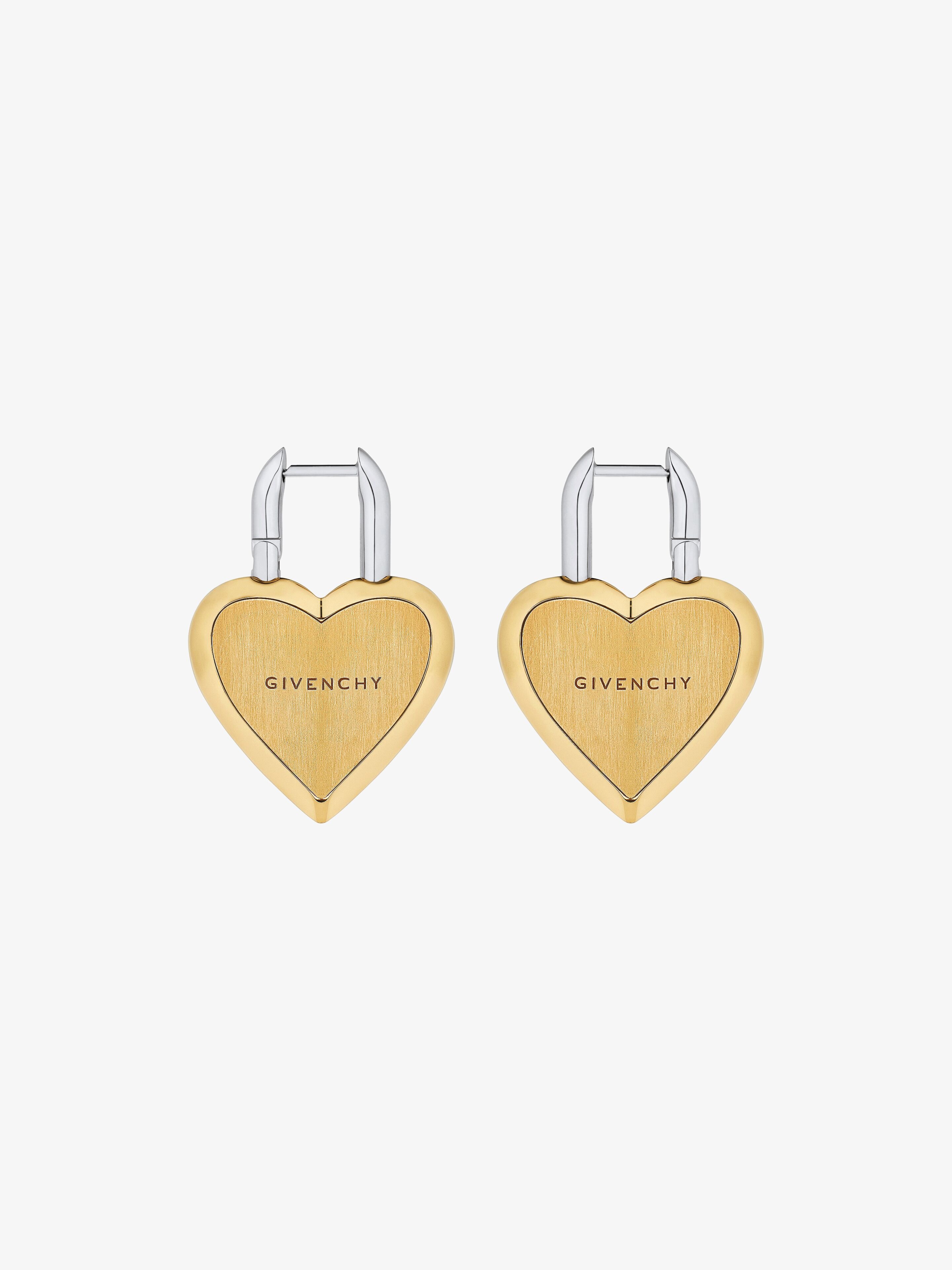 HEART LOCK EARRINGS IN METAL - 5