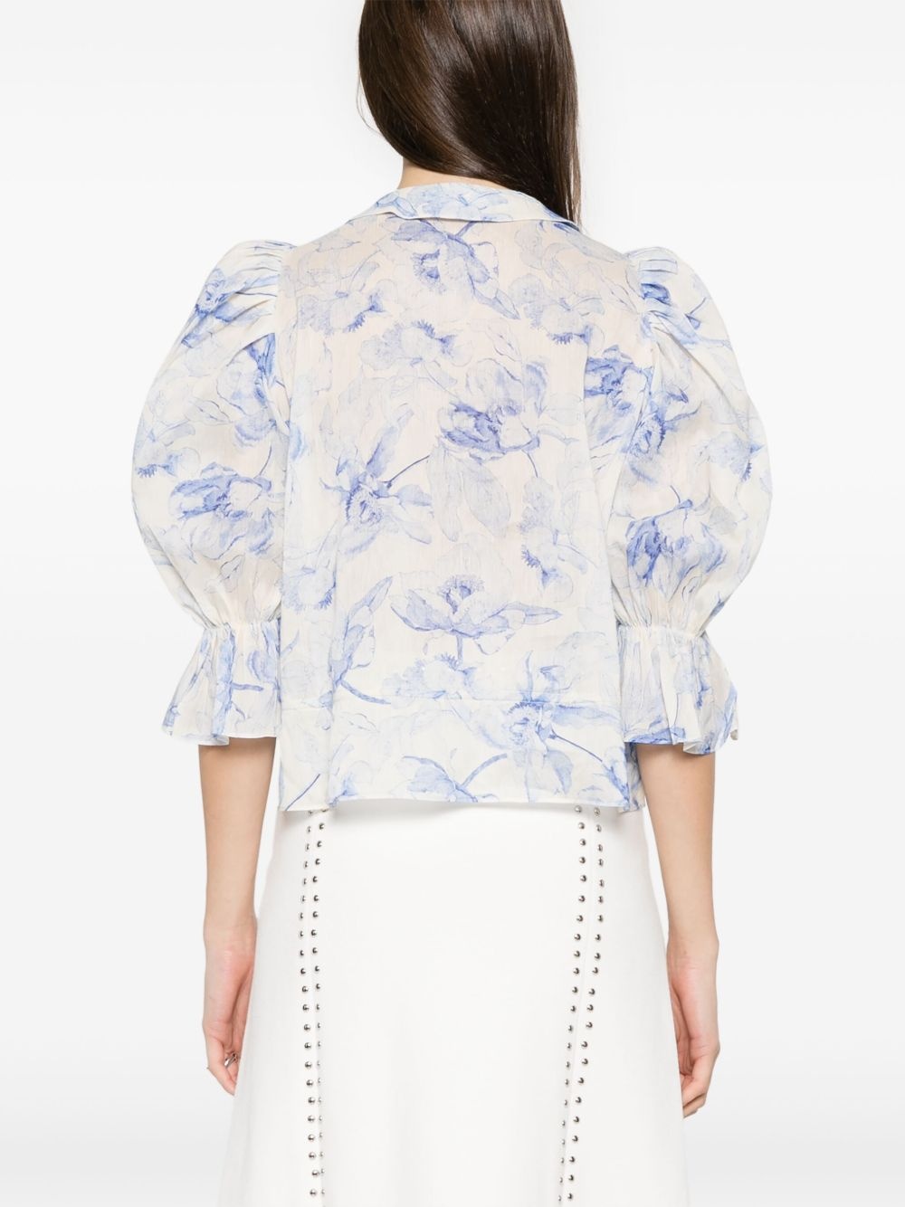 floral-print plouse - 4