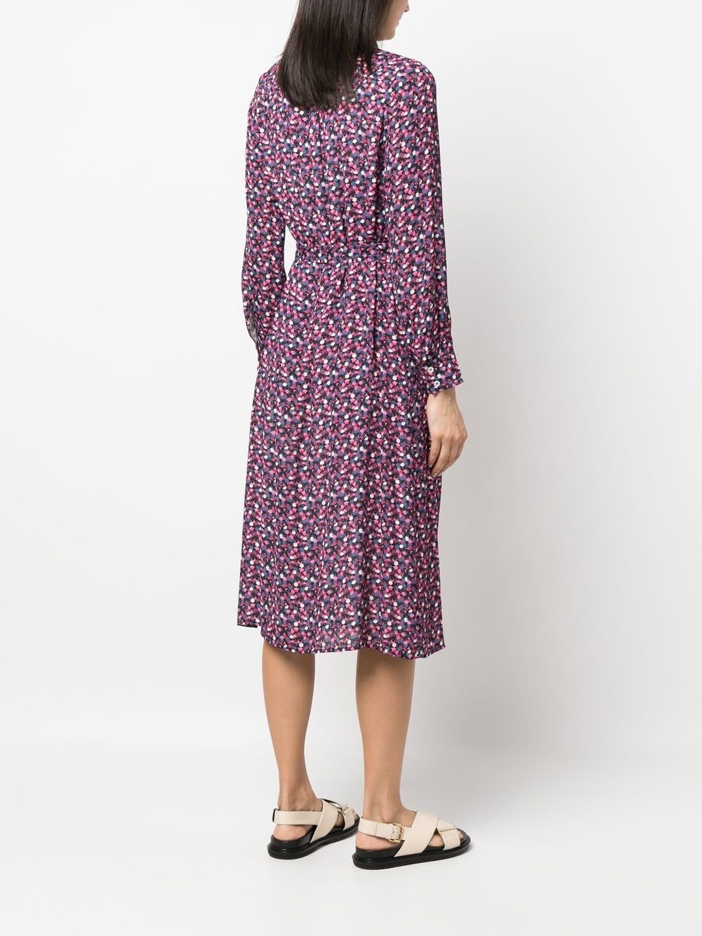 long-sleeve shirt dress - 4